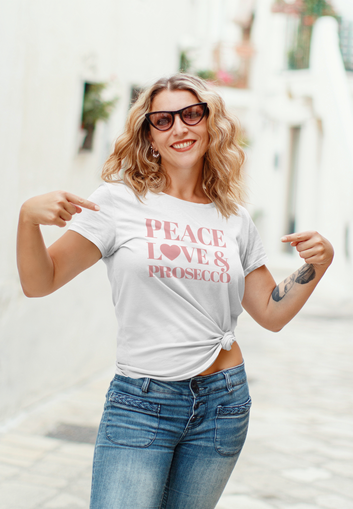 Peace, Love & Prosecco Short-Sleeve Unisex T-Shirt