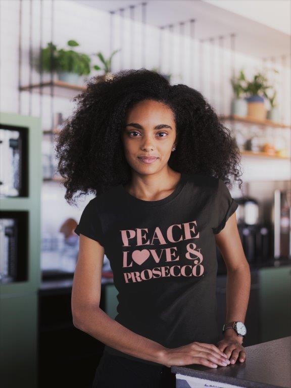 Peace, Love & Prosecco Short-Sleeve Unisex T-Shirt