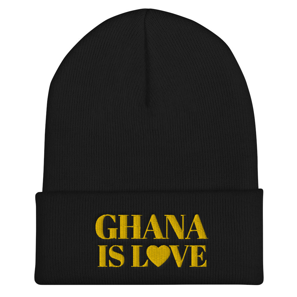 "Ghana Is Love" Cuffed Beanie