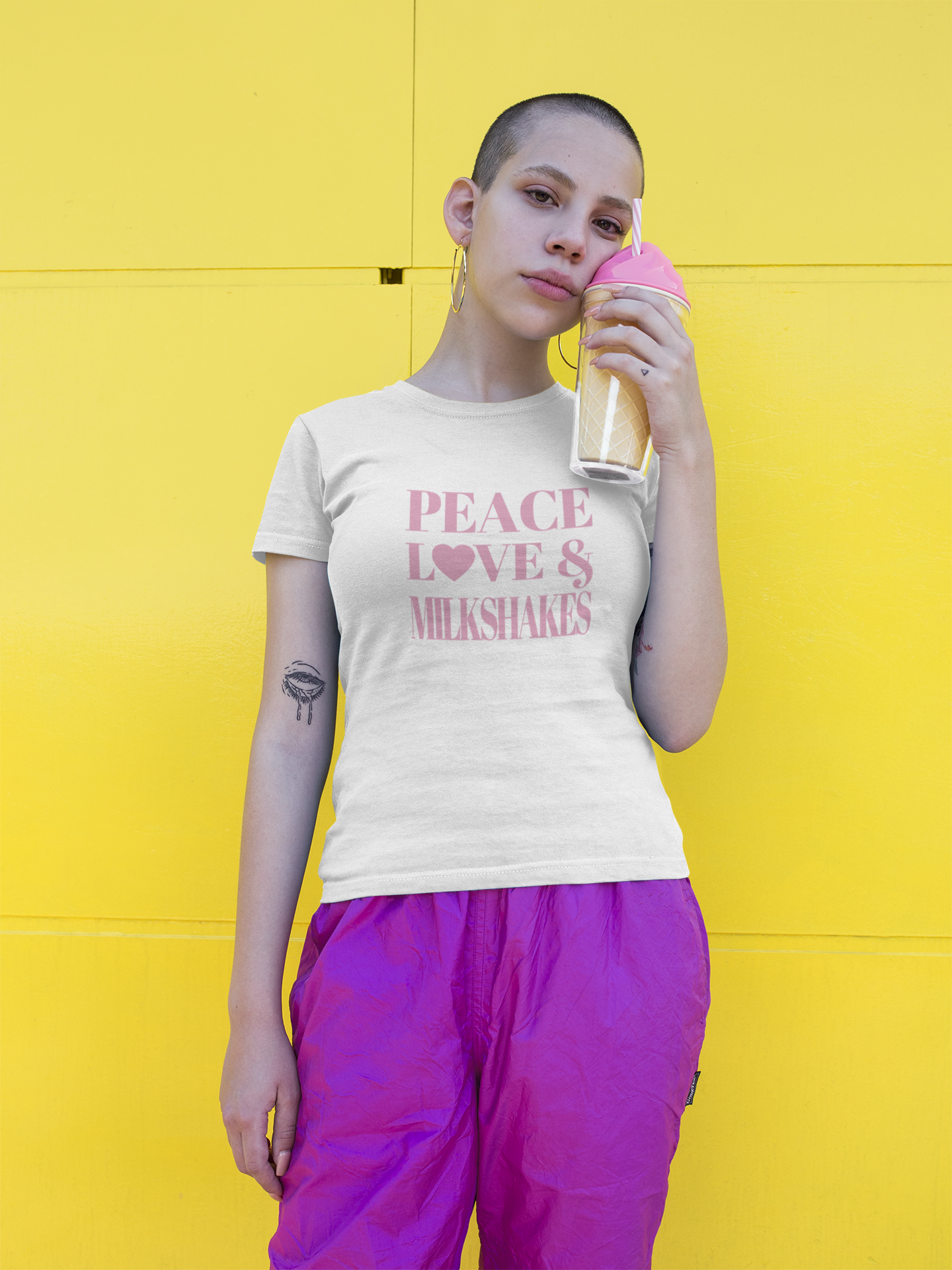 Peace, Love & Milkshakes Short-Sleeve Unisex T-Shirt