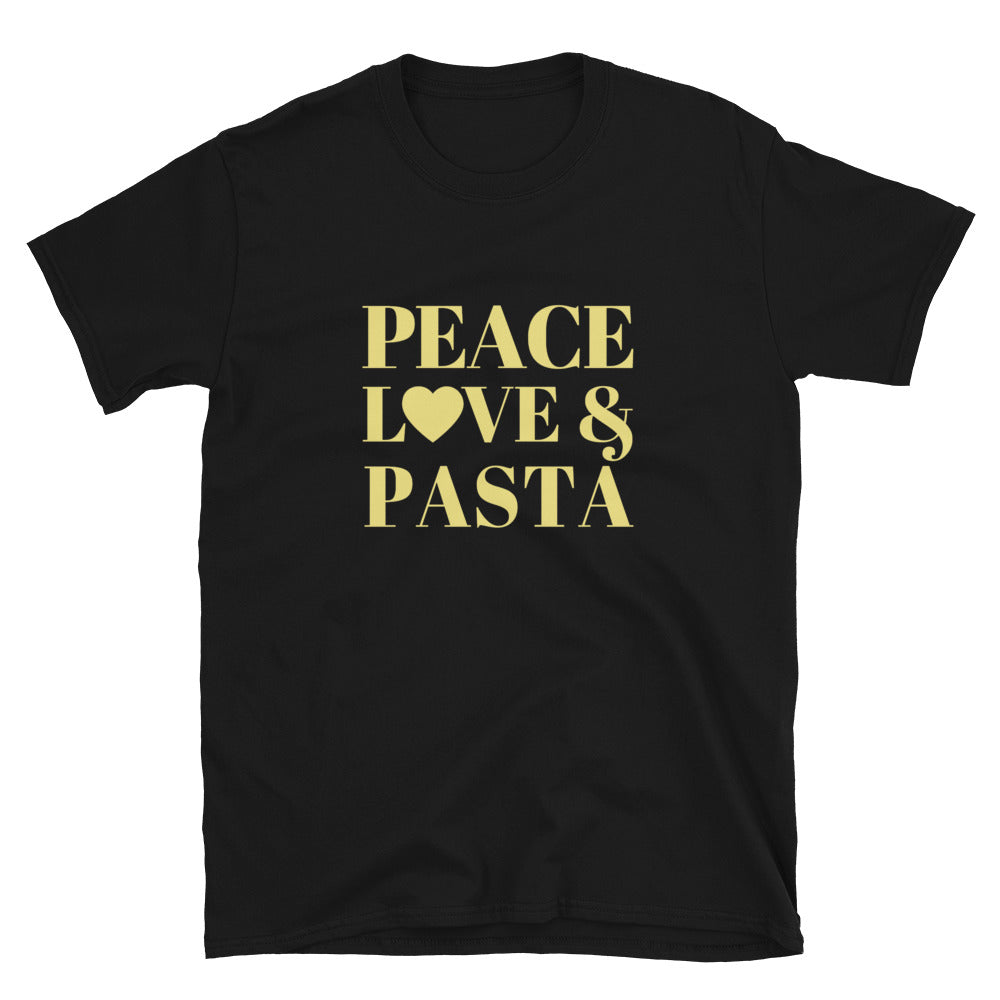 Peace, Love & Pasta Short-Sleeve Unisex T-Shirt