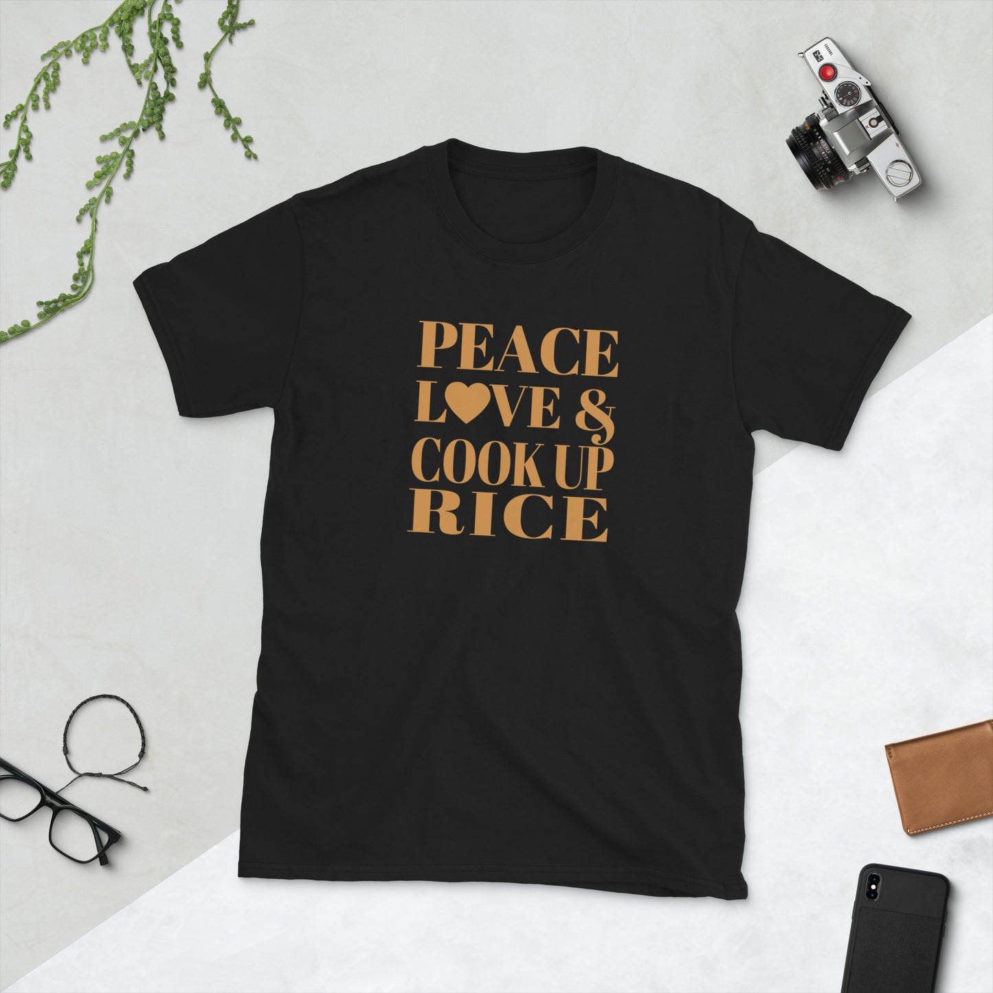 Peace, Love & Cook Up Rice Short-Sleeve Unisex T-Shirt