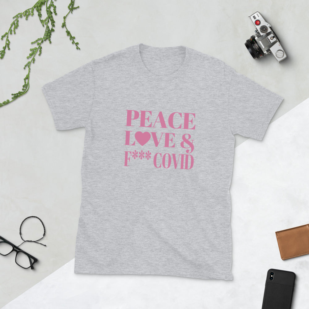 Pink Covid Short-Sleeve Unisex T-Shirt