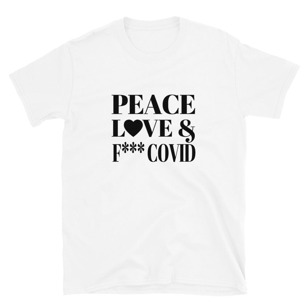 Covid Short-Sleeve Unisex T-Shirt (Black print)