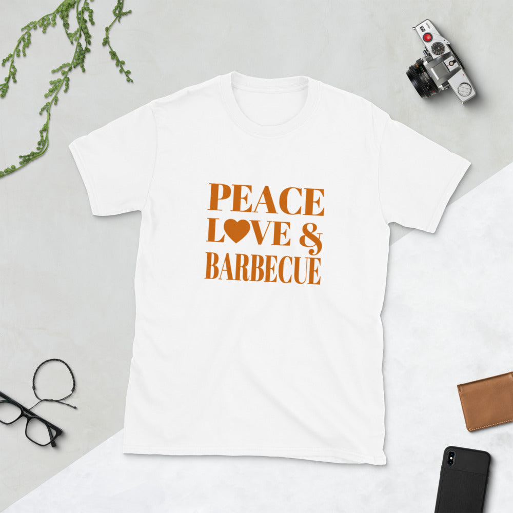 Peace, Love and Barbecue Short-Sleeve Unisex T-Shirt