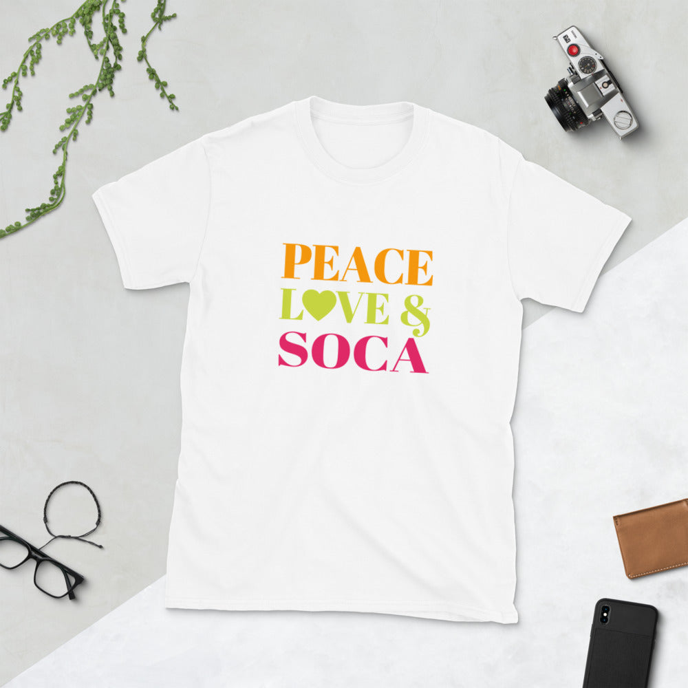 "Peace, Love & Soca" Short-Sleeve Unisex T-Shirt