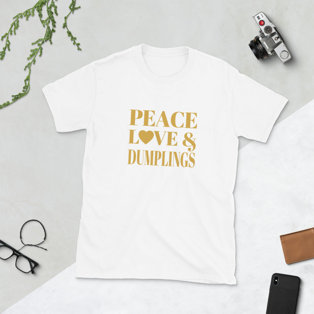 Peace, Love & Dumplings Short-Sleeve Unisex T-Shirt
