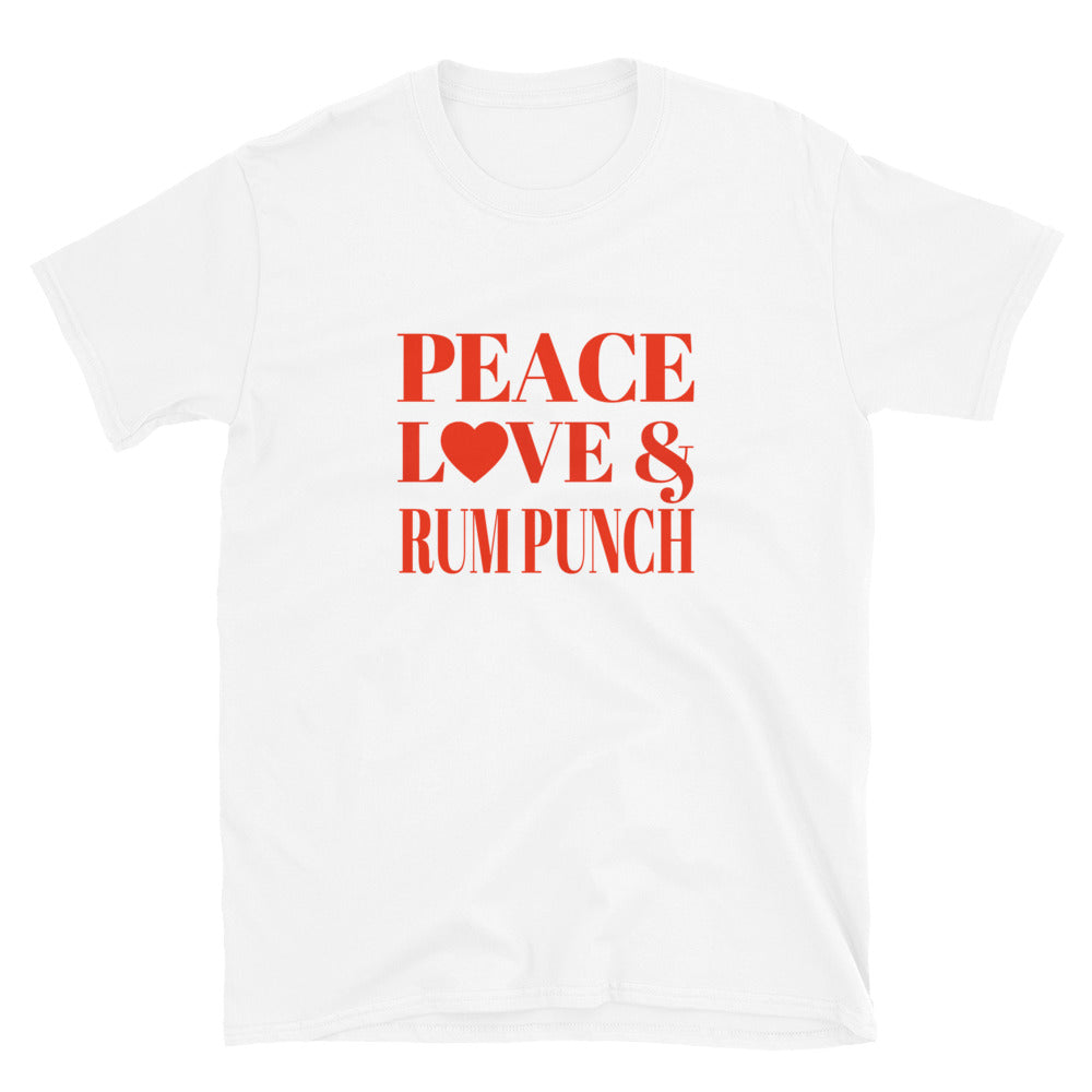 "Peace, Love & Rum Punch" Short-Sleeve Unisex T-Shirt