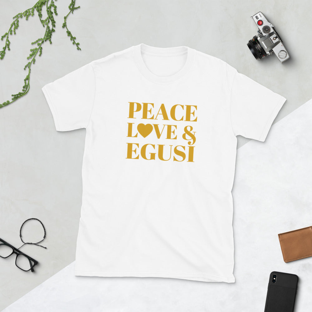 Peace, Love & Egusi Short-Sleeve Unisex T-Shirt