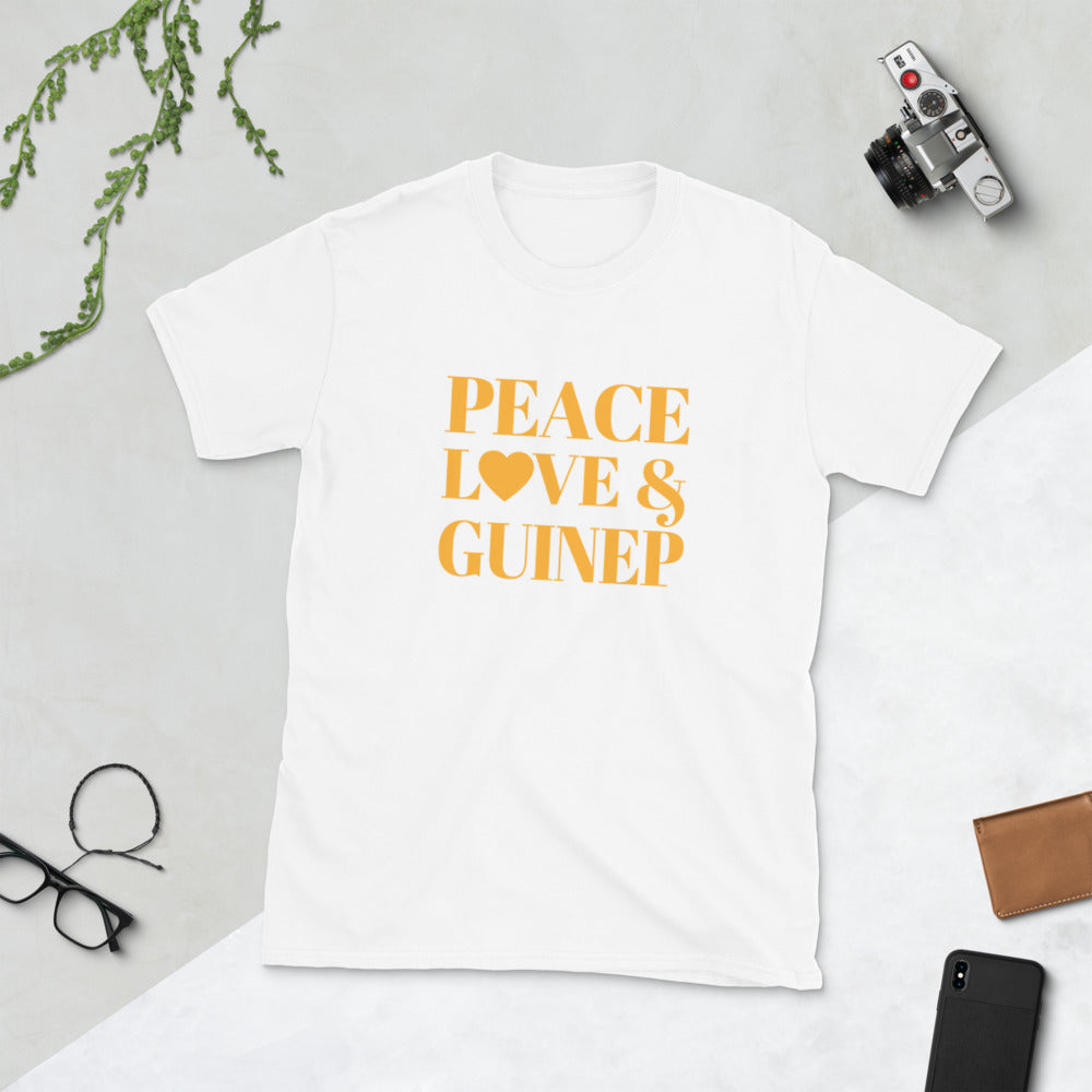 Peace, Love & Guinep" Short-Sleeve Unisex T-Shirt