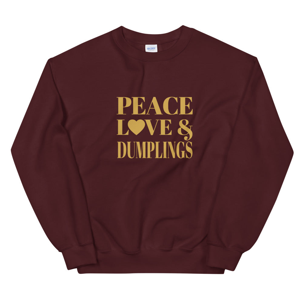 Peace, Love & Dumplings Unisex Sweatshirt