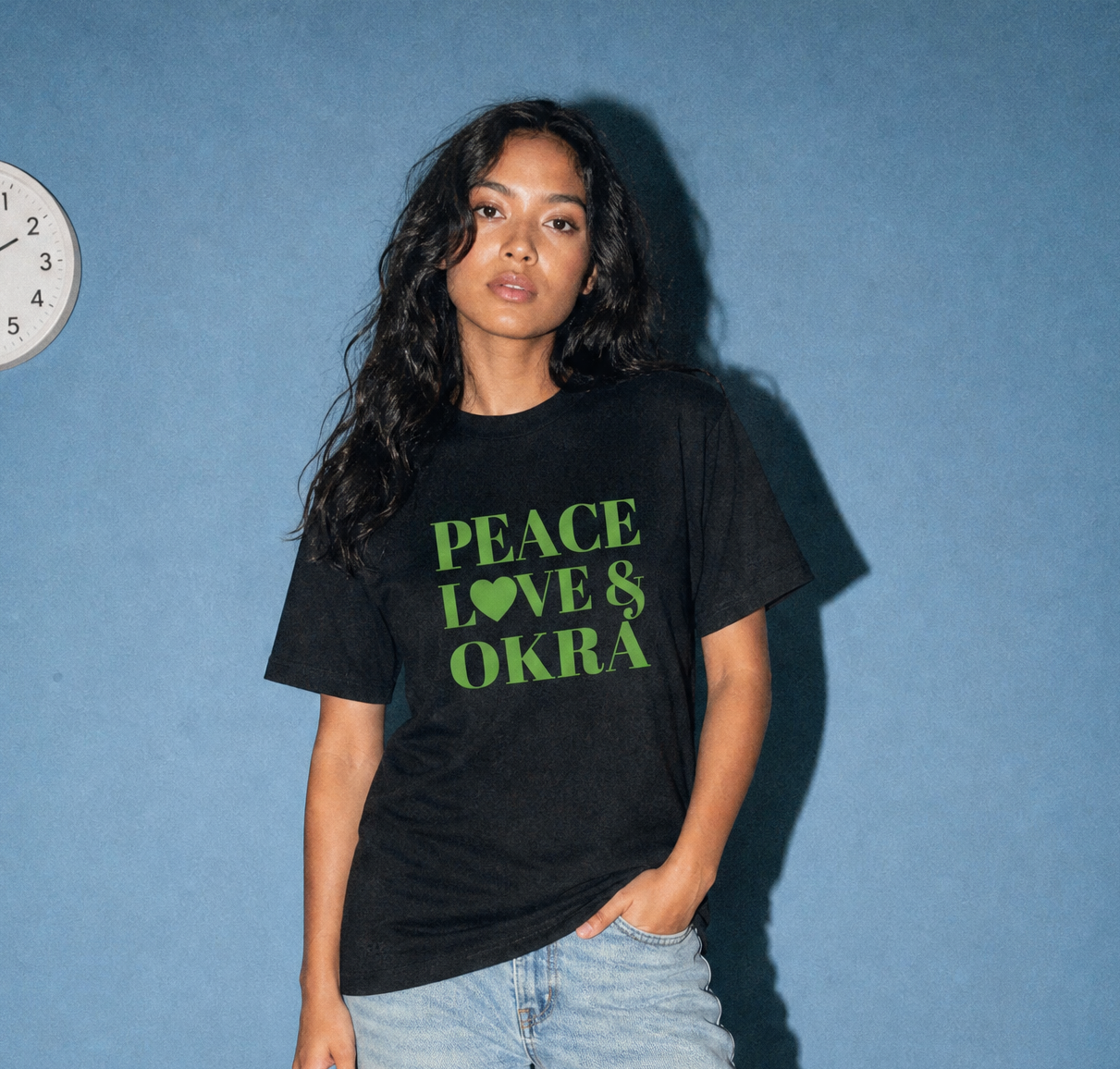 Peace, Love & Okra Short-Sleeve Unisex T-Shirt
