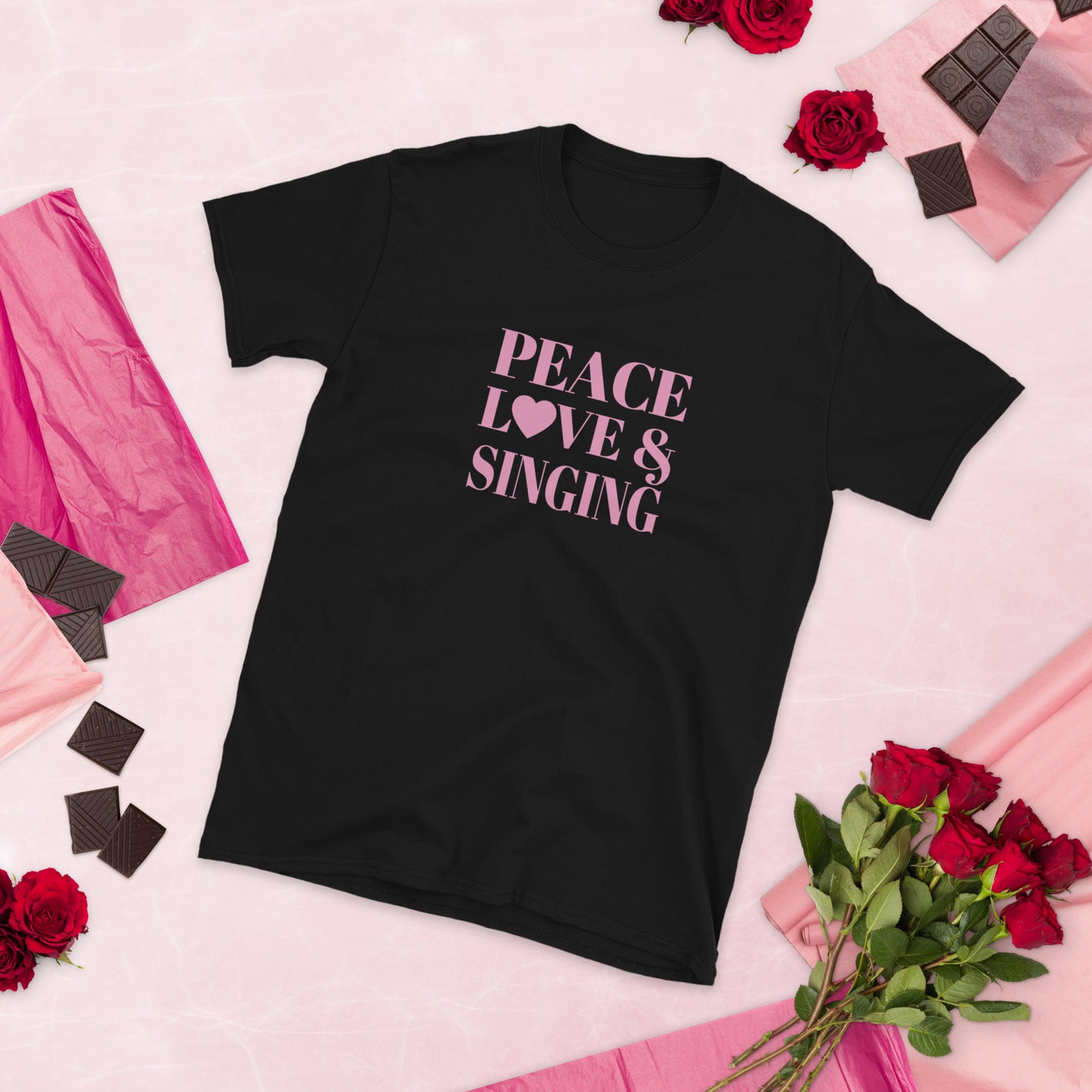 Peace, Love & Singing Short-Sleeve Unisex T-Shirt