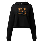 Peace, Love & Afros Crop Hoodie