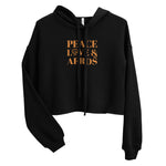 Peace, Love & Afros Crop Hoodie