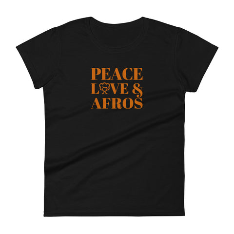 Peace, Love & Afros Women's short sleeve t-shirt