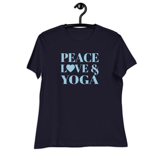 Peace, Love & Yoga Women's Relaxed T-Shirt