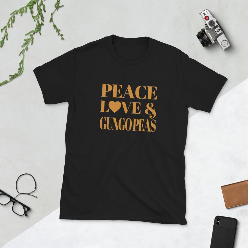 "Peace, Love & Gungo Peas" Short-Sleeve Unisex T-Shirt