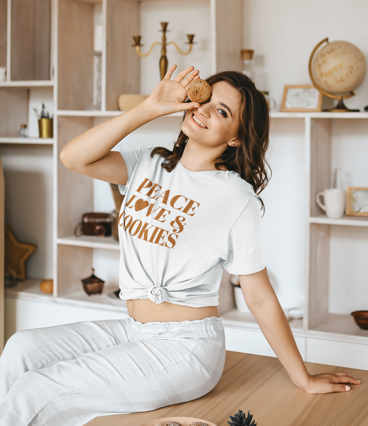 Peace, Love & Cookies Short-Sleeve Unisex T-Shirt