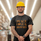 Peace, Love & Brownies" Short-Sleeve Unisex T-Shirt