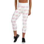 Peace, Love & Prosecco" Yoga Capri Leggings