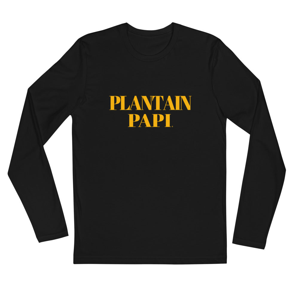"Plantain Papi" Long Sleeve Fitted Crew