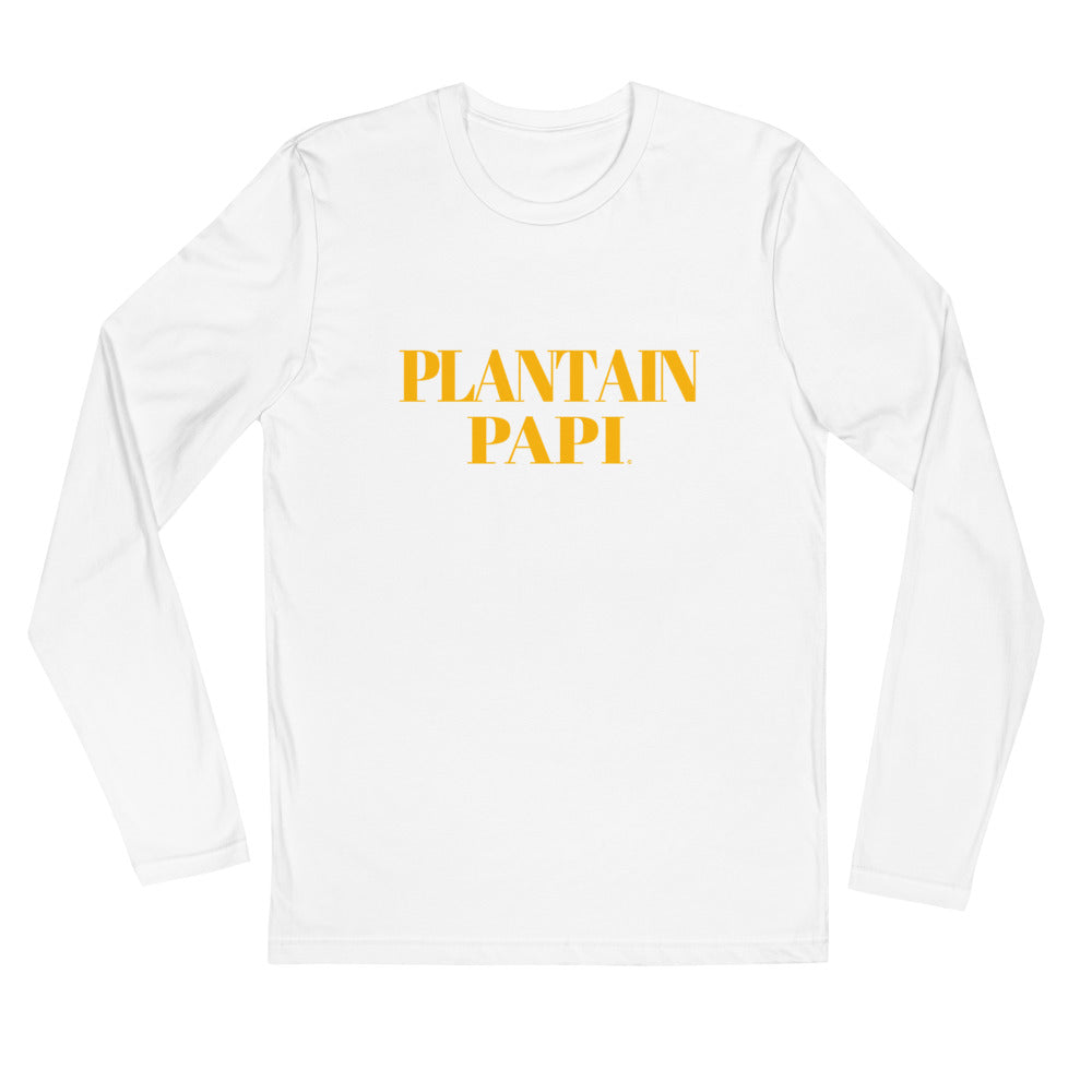 "Plantain Papi" Long Sleeve Fitted Crew
