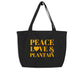 Peace, Love & Plantain Large organic tote bag