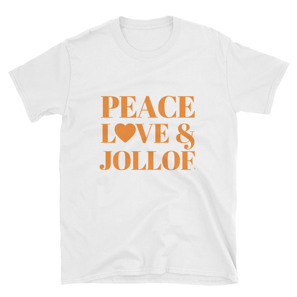 Peace, Love & Jollof Short-Sleeve Unisex T-Shirt
