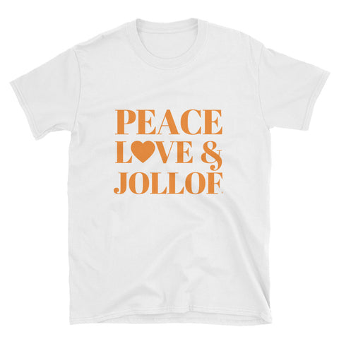 Peace, Love & Jollof Short-Sleeve Unisex T-Shirt