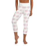 Peace, Love & Prosecco" Yoga Capri Leggings