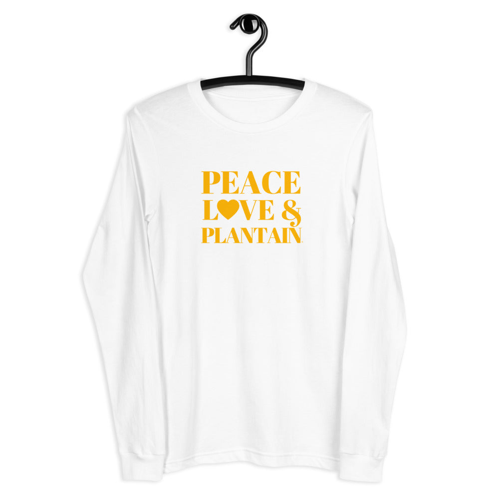 Peace, Love & Plantain Unisex Long Sleeve Tee