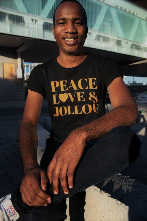 Peace Love & Jollof Short-Sleeve Unisex T-Shirt