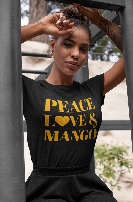 Peace, Love & Mango Short-Sleeve Unisex T-Shirt