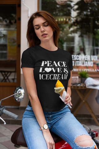 Peace, Love & Ice Cream Short-Sleeve Unisex T-Shirt