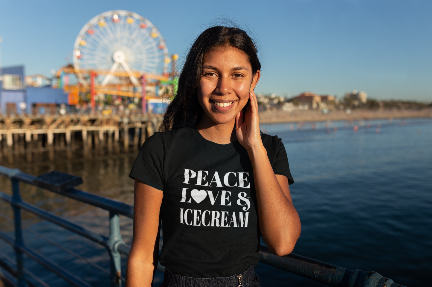 "Peace, Love & Ice Cream" Short-Sleeve Unisex T-Shirt