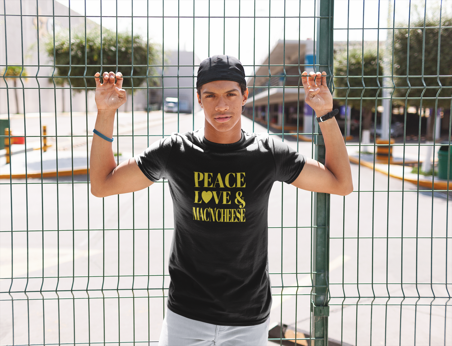 Peace, Love & Mac'n'Cheese Short-Sleeve Unisex T-Shirt