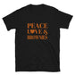 Peace, Love & Brownies" Short-Sleeve Unisex T-Shirt