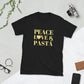 Peace, Love & Pasta Short-Sleeve Unisex T-Shirt