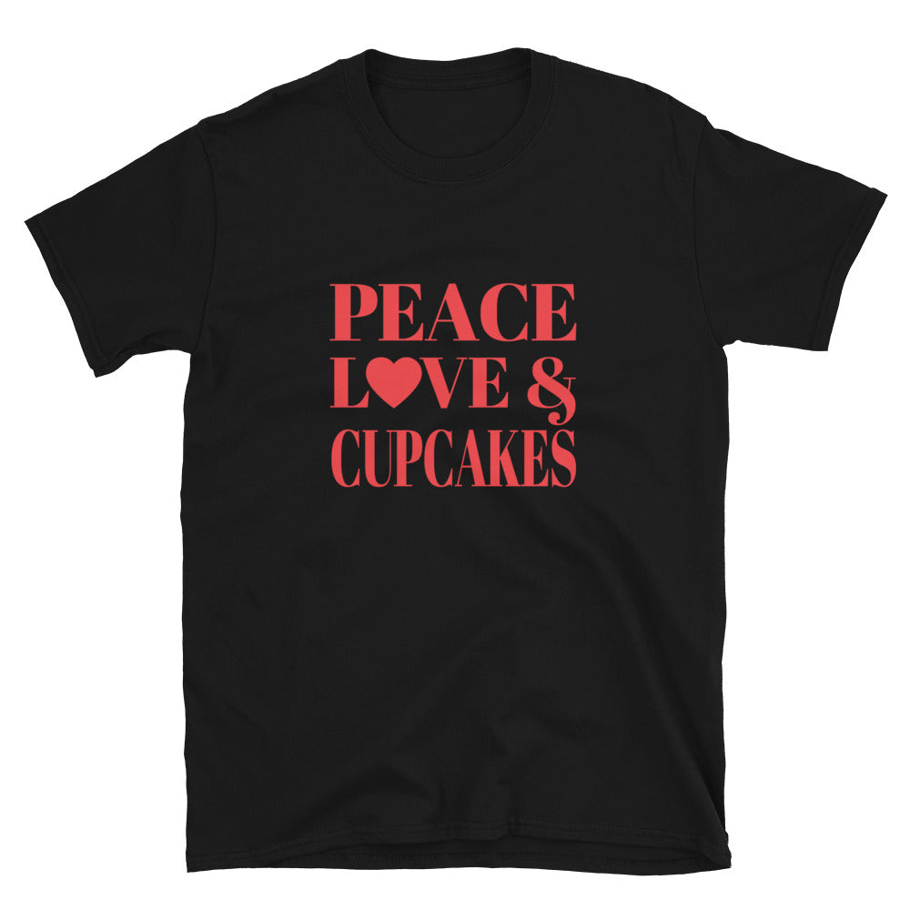 Peace, Love & Cupcakes Short-Sleeve Unisex T-Shirt