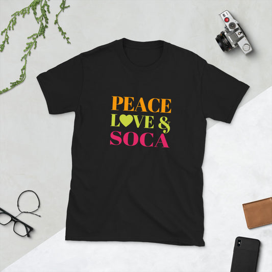 Peace, Love & Soca Short-Sleeve Unisex T-Shirt