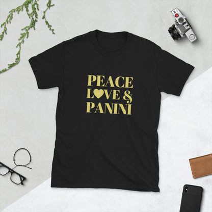 Peace, Love & Panini Short-Sleeve Unisex T-Shirt