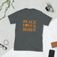 Peace, Love & Doughnuts" Short-Sleeve Unisex T-Shirt