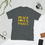 Peace, Love & Paella Short-Sleeve Unisex T-Shirt