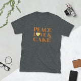 Peace, Love & Cake Short-Sleeve Unisex T-Shirt