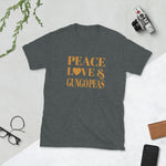 Peace, Love & Gungo Peas Short-Sleeve Unisex T-Shirt