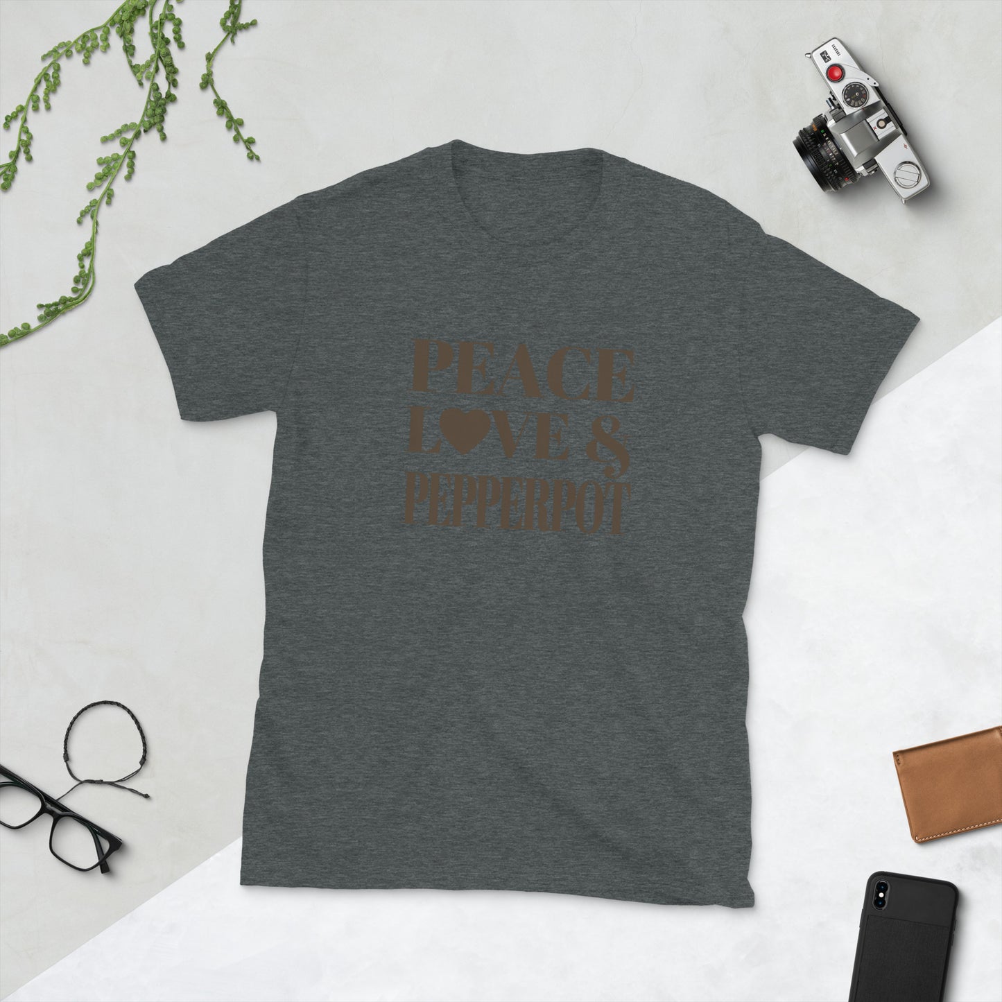 Peace, Love & Pepperpot Short-Sleeve Unisex T-Shirt