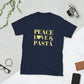 Peace, Love & Pasta Short-Sleeve Unisex T-Shirt