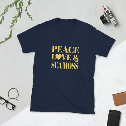 Peace Love & Sea Moss Short-Sleeve Unisex T-Shirt