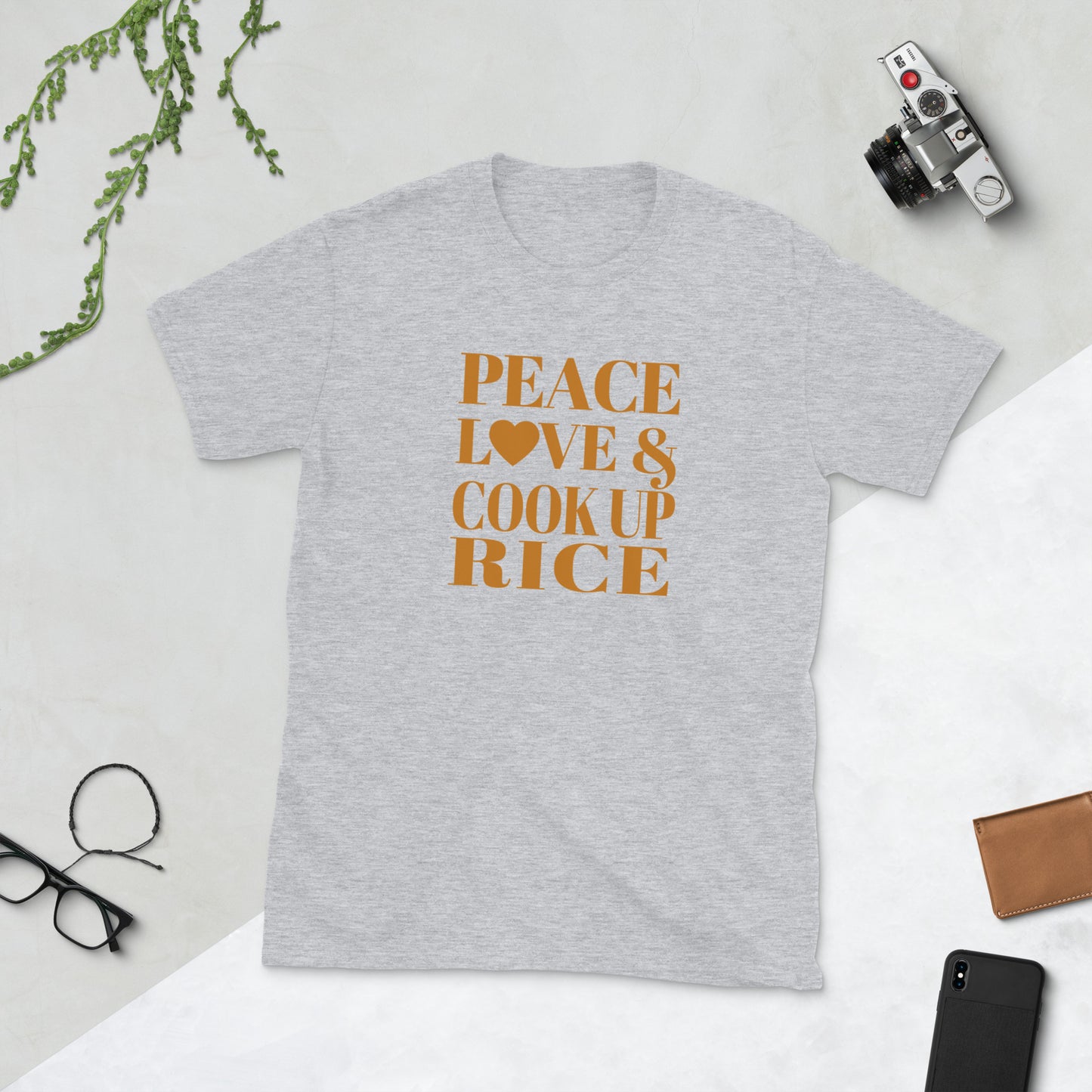 Peace, Love & Cook Up Rice Short-Sleeve Unisex T-Shirt